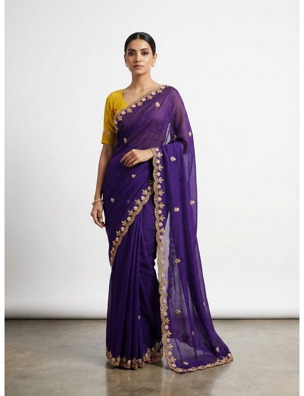 Georgette parels party saree