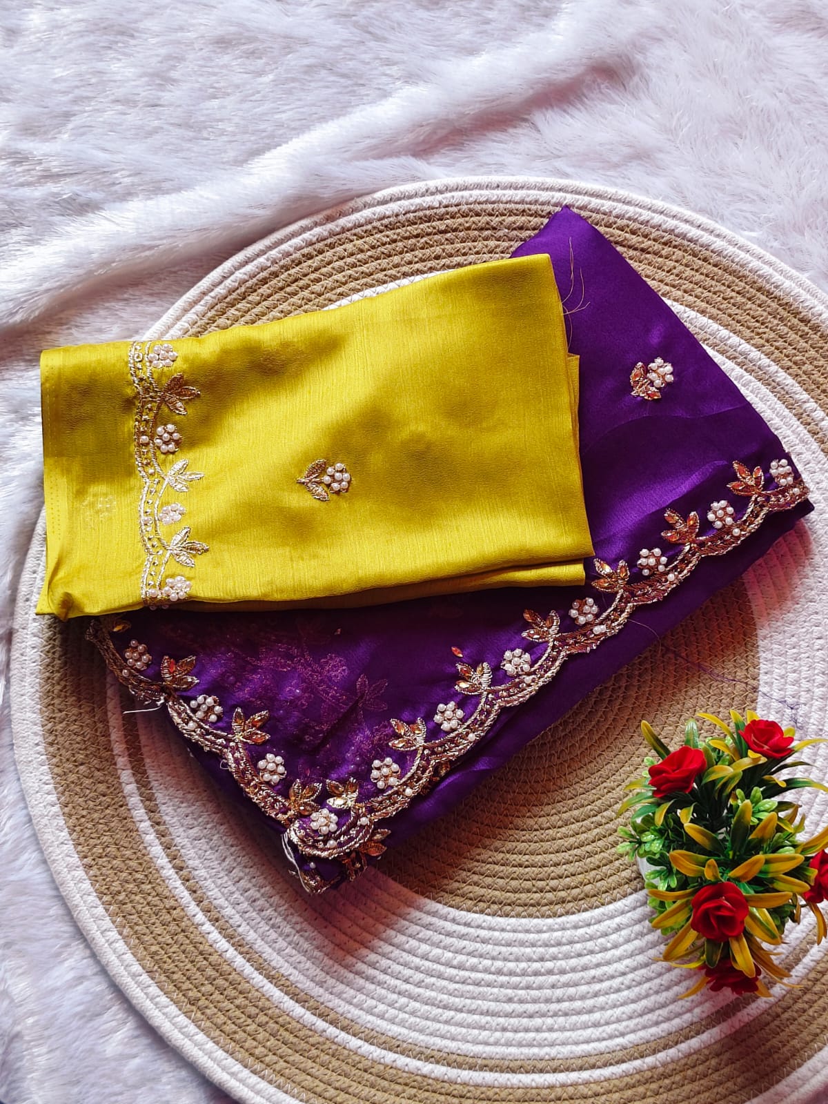 Pearl Blue With Light Green Grace Georgette Saree