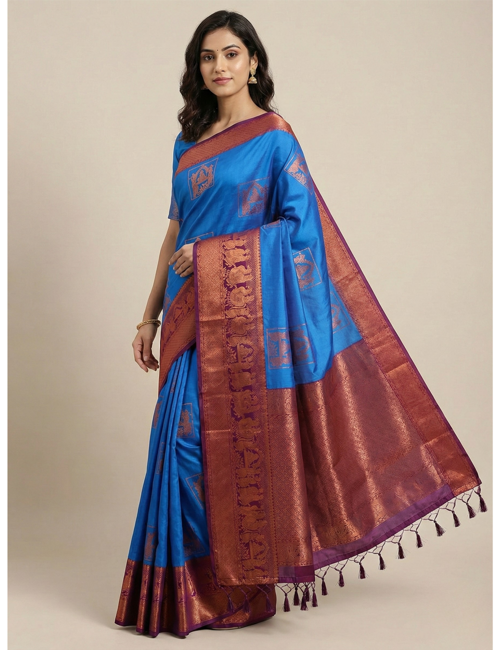 Kanchipuram Pallakku Silk saree